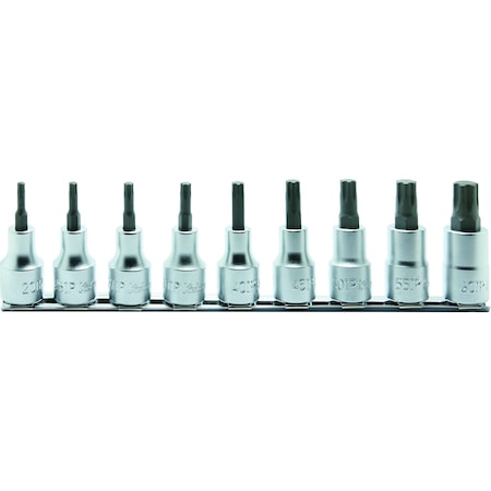Ko-Ken Bit Socket set TORXPLUS 20IP-60IP 250mm 9 pieces 1/2 Sq. Drive RS4025/9-IP